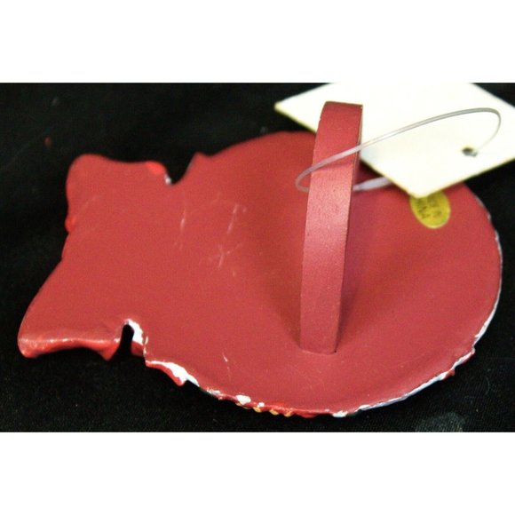 NWT Ceramic Red White Floral Christmas Ornament Napkin Ring Bow Tableware Dining - Picture 14 of 14